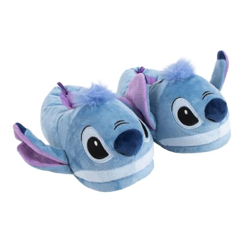 Disney Stitch Hausschuhe Damen Frauen Lilo&Stitch 3D, warme Flauschige Slippers Größe 36-41, Teeenager, Blau (Hellblau, EU Schuhgrößensystem, Jugendliche, Damen, Numerisch (von/bis), M, 38, 39)