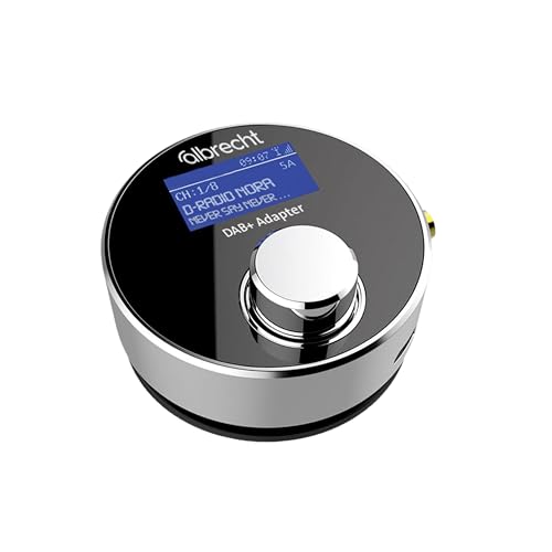 Albrecht DR 54 Digitalradio-Tuner, Mini Adapter mit FM-Transmitter, Aufrüsten von KFZ-Radios & heimischen Stereo-Anlagen, DAB + Sender-Empfang