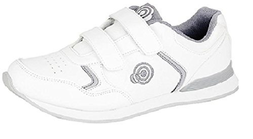 Dek Damen lady skipper klett bowling-schuhe / turnschuhe weiß 4 uk