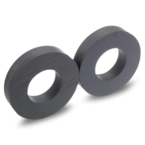 Ferrit Magnete Ringmagnete 40 x 20 x 10 mm 5 Stück Keramik Magnet mit Loch unbeschichtet Schwarz Starke Magnetring Große Industriemagnete Hartferrit Lochmagnete für Handwerk DIY