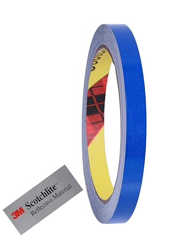 INDIAN STORE 24 3 M 610C Reflektorband Reflektorfolie reflektierendes Klebeband Sicherheitswarnband Wasserdicht Reflexfolie selbstklebend (3 M 610C Blue, 5mm x 10meter)