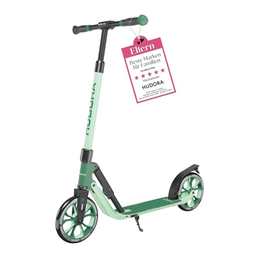 HUDORA BigWheel® 205 Advanced Scooter - Komfortabler Aluminium-Roller für bis zu 100kg - Höhenverstellbarer & zusammenklappbarer Tretroller - Kick-Scooter für Kinder/Jugendliche & Erwachsene