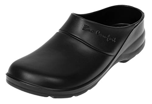 LEMIGO leichte Eva Clogs Gartenclogs Gartenschuhe Bio Comfort (47, schwarz)