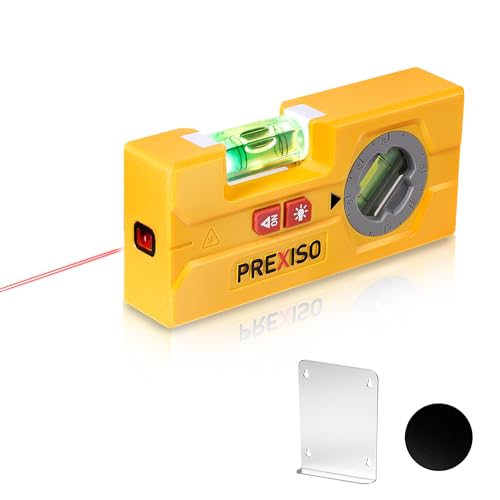 PREXISO 2-in-1 Laser-Wasserwaage, Torpedo-Wasserwaage mit LED-Licht, Magnet und 10 m Laser, Kreuzlinienlaser, digitale Wasserwaage mit Laser für Bilder, Markierungen, Heimwerken