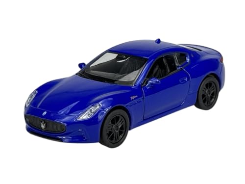 Welly Modell Auto Kompatibel mit Maserati Granturismo Folgore Blau 1/34-1/39 Metal Modell Auto Die Cast Neu im Kasten