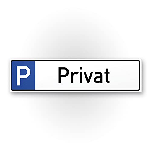 Komma Security Parkplatz Schild Privat 40 x 10 cm Hinweisschild Privatparkplatz Privatgrundstück Parkplatzschild Reserviert - Parkplatz freihalten vermietet Parkverbot Falschparker