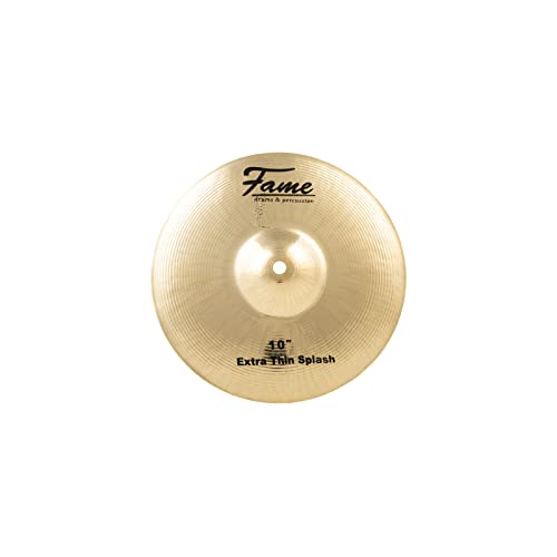 Fame B20 Extra Thin Splash 10" Becken, Handgehämmertes B20 Bronze, Brilliant Finish, Explosiver Attack, Trocken & Definiert, Ideal für Perkussionisten, Cajon-Spieler"