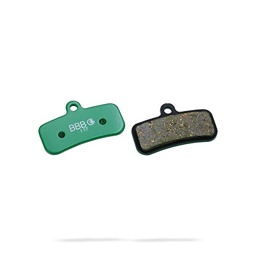BBB Fahrrad Scheibenbremslage, High Performance Bremslage Disc Brake Pads fur Shimano M810, Saint M820 und Zee M640 und TRP Quadiem SL, 1 Paar (2 Stück), BBS-55, Green, E-Bike