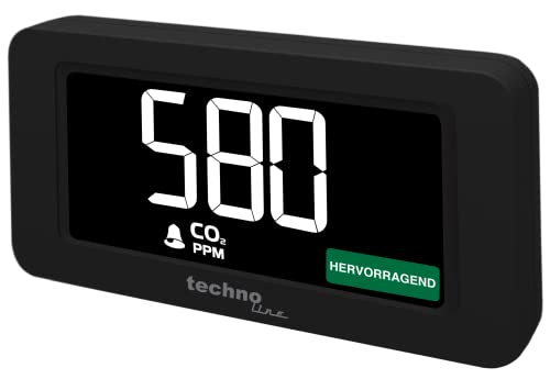 technoline WL1022 Co2 Messgerät mit Co2 Ampel, Co2 Alarm, Lüftungsempfehlung