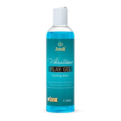 Vibratissimo Play Gel Cooling blue 250 ml I Gleitmittel kühlend I Wasserbasierte Gleitgele I Lubricant Gel für Silikon Toys & Latexkondome geeignet I water based lubrication