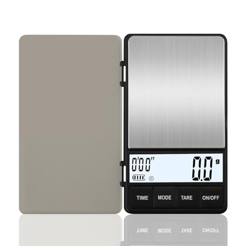 Kaffeewaage mit Timer,Kleine Taschen-Kaffeewaage 1000g/0,1g,Barista kaffee waage,Coffee Scale mit LCD-Display,Wasserdichte Lebensmittelwaage, Digitale Küchenwaage Zum Kochen, Backen