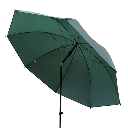 EUROCATCH Fischschirm 200cm - mit Knick - Fisch-Sonnenschirm - Grün - Regenschirm - Brolly - 200cm Steel, green, 200cm