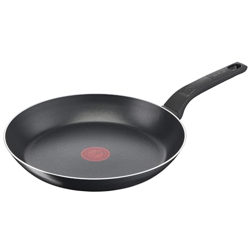 Tefal Easy Cook & Clean Bratpfanne 28 cm, Antihaftbeschichtung, Thermo-Signal Temperaturindikator, Schwarz, B5550633