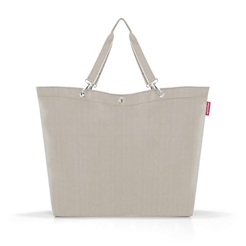 reisenthel shopper XL herringbone sand – Geräumige Shopping Bag und edle Handtasche in einem – Aus wasserabweisendem Material