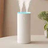 JISULIFE Luftbefeuchter Schlafzimmer 1 L, Humidifier Top-Fill raumbefeuchter 30 dB, 8000mAh raumluftbefeuchter, pflanzen mit Nachtlicht für Schlafzimmer/Kinderzimmer/Pflanzen-Weiß