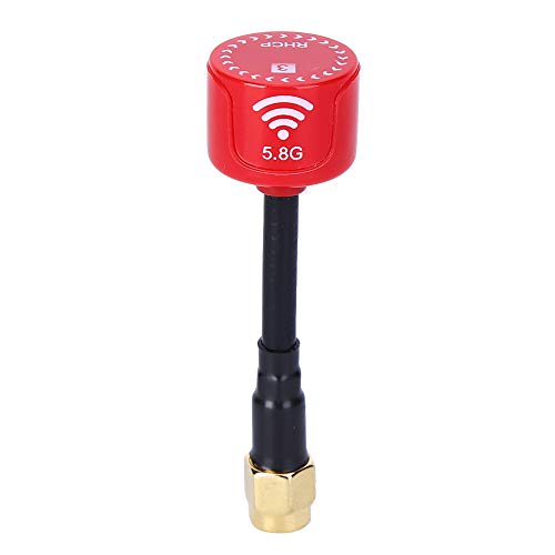 VGEBY Antenne, 5,8 Ghz 3Dbi Lhcp High Gain Antenne Für Racing Drone Rc Teile Zubehör (Rouge Trou Intérieur Rp-SMA) FPV Antenne