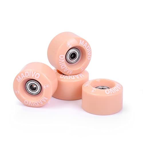 MADIVO Ersatzrollen + Kugellager für Rollschuhe 54 mm x 32 mm | Set aus 4 Rollen 82A ABEC-7 Lager Bearings | Rollschuhräder für Quad Skates für Outdoor und Indoor