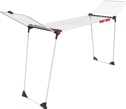 Vileda Infinity Flex Plus Wäscheständer, 2m Ausziehbar, 30m Leine, XXL-Leinen, Eco-Verpackung