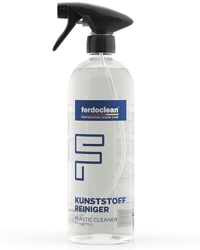 FERDOCLEAN® Kunststoffreiniger 1 x 750 ml | Küchenfronten Reiniger Nikotin -Entferner Fensterrahmen Gartenmöbel Kunststoff-Fenster Badewanne Sonnenbank Heizkörper PVC
