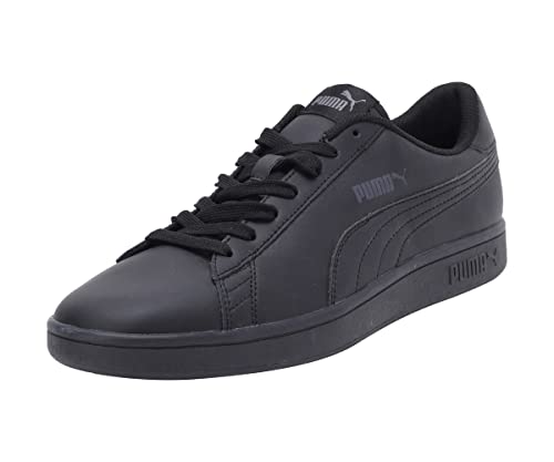 PUMA Unisex Puma Smash v2 L Low-Top, Puma Black-Puma Black, 46 EU