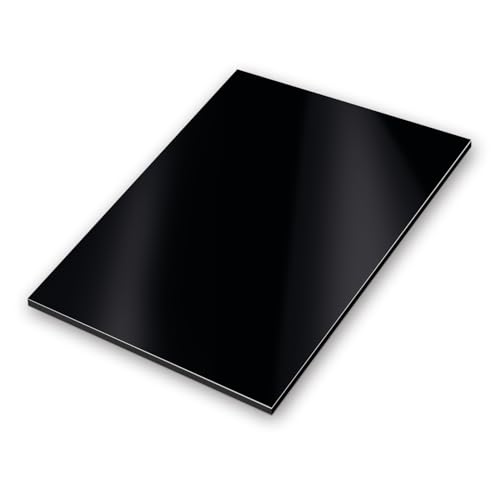 Aluverbundplatte schwarz I wetterfestes Aluminium Schild I für Modellbau Messebau Beschilderung Heimwerker Siebdruck 30 x 40 cm