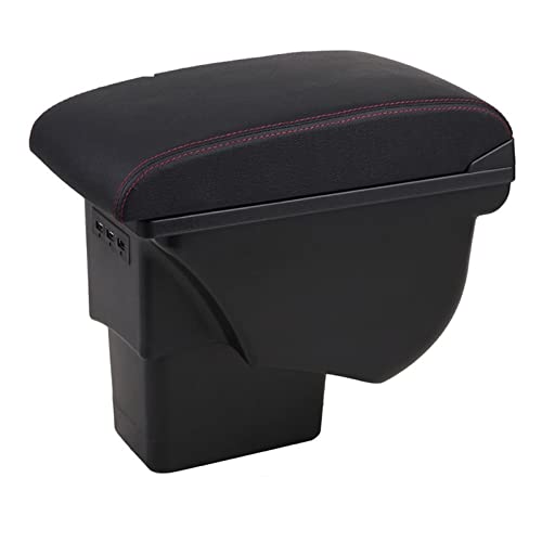 FAHBSTR Mittelarmlehne Autohaus Zubehör Reserve Für Kia Für Soul 2009 2010 2011 2013 2013 2014(A1 Black Leather)