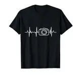Fotografie Herzschlag Foto Kamera Herzlinie Fotograf T-Shirt