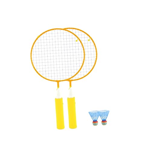 1 Satz Badmintonschläger mit Bällen Spielzeuge Tennisschläger für Kinder bewegungsspielzeug draußen Kinder Badminton Set gelbe Kinderspielzeug Badminton Schläger Kinderbedarf BELLIFFY