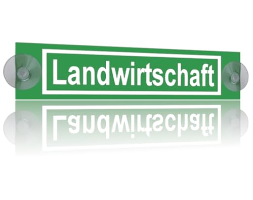 LANDWIRTSCHAFT Schild Saugnapf Auto Aufkleber (Alu Verbund mit SAUGNÄPFEN, Motiv: Landwirtschaft)