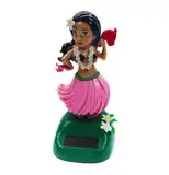 Tanzende Solarfigur Hula Girl,Solar Wackel Figur,Hawaii Mädchen Figur Auto-Armaturenbrett Ornamente Puppe Auto Schwingenden Kopfschütteln Spielzeug Dekor Für Die Fensterbank, Auto, Büro, Schreibtisch