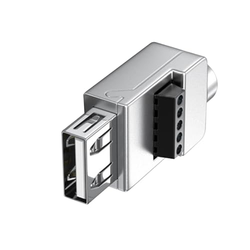 CVZQTE USB 2.0 Terminals Block Connector Lötfreier Adapter mit Metallgehäuse, unterstützt Aufladen für USB-Reparatur-Adapter-Stecker