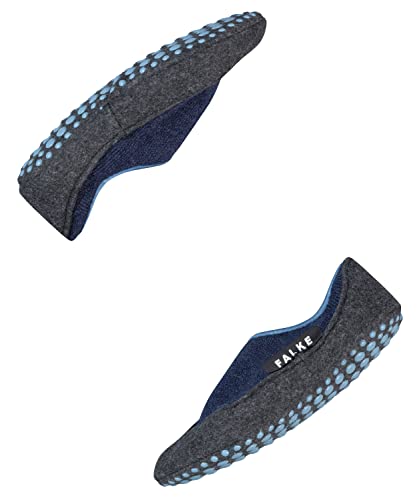 FALKE Unisex Kinder Cosy Slipper K Hp Wolle Rutschhemmende Noppen 1 Paar Hausschuh-Socken, Blau Darkblue 6681, 25-26