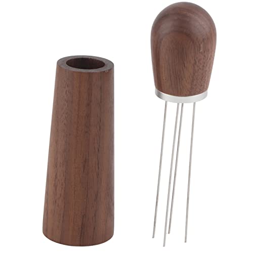 GULEEK Kaffeetuch-Pulvernadel, Holznadel, Tuch-Pulverspender, Kaffeegriff, loses Pulver-Utensilien-Set