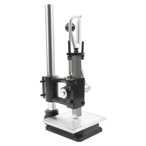 Lederpresse Bohrfutter Bereich 1.5-13mm,Standardms M-12 (0.43 In) Lederlocher,Manueller Presslocher für Diy-Lederwerk Zum Lochen,Schneiden,Formen,Pressen,Einsetzen von Nägeln und Schnappknöpfen
