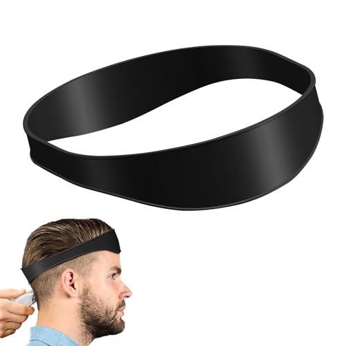 Lotbun Gebogenes Haarschnitt Band, Silikon Haarschnitt Band, Haarschnitt gebogenes Band, Hair Trimming Guide Silikon-Haarschnittband, Neckline Shaving Template