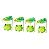 4 Stück Frosch Brosche Frosch-emaille-revers Süße Accessoires Pin-ästhetik Frosch-brosche Kappe Für Broschen Und Anstecker Für Damen Männer Motorhaube Emaille-pin Süß Legierung LIFKOME