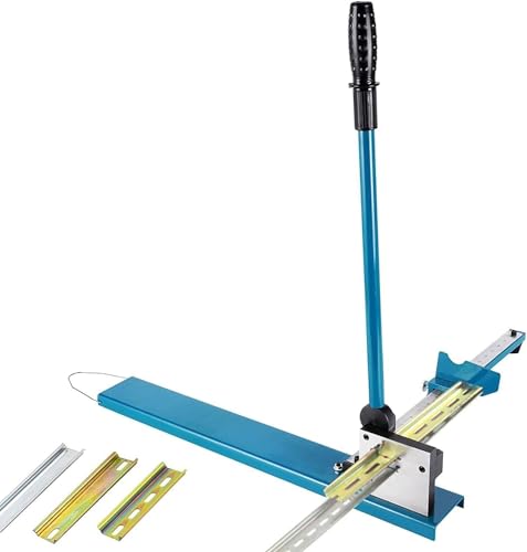 Din Rail Cutter with 50CM Ruler - Double Groove Rail Cutter for Slotted Steel/Aluminum Rail 35mm Width, 7.5mm Height - Trunking Cutting Machine