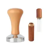 Coztie Kaffee Tamper, Espresso Tamper, Kaffeestampfer aus Edelstahl Kaffeestempel Edelstahl mit Wdt Tool Edelstahl Espresso Nade für Cafes und Kaffeeliebhaber Barista-Werkzeug 88 x 51mm