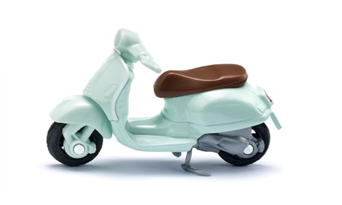 siku 1296, Vespa 125 GTS Super, Spielzeug-Roller, Metall/Kunststoff, Mint, Gummierte Reifen, Lenker und Ständer beweglich