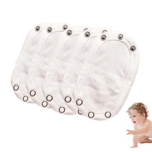 Tokaneit 5 Stück Body Verlängerung Druckknopf Baby, Baby Body Extender für Bodies, Bodyverlängerung, Super Utility Windel Universal Verlängerungen für Babybodys