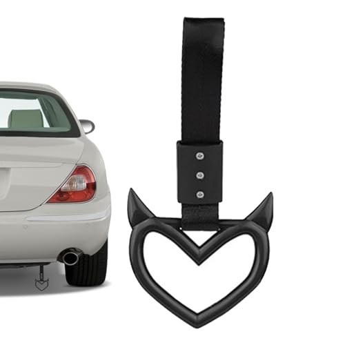 2 Ringe in Herzform, Auto-Griffriemen, Herzgriff, Stoßstange, Warnung, Autozubehör, Herz-Handschlaufe, Drift-Charm, Heckstoßstange, Warnring, Dekoration, U-Bahn-Bus, gebrochenes Herz-Griff für