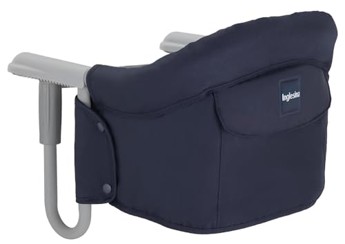 Inglesina Fast, Faltbarer Tischsitz, Blau (Blue), Einfach zu transportieren, Waschbar, Sichere Installation, Bis zu 15 kg, 35 x 27 x 42 cm