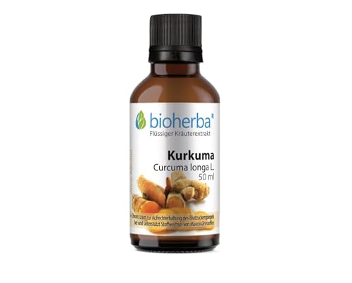 Kurkuma Tropfen, Tinktur 50 ml – Hochdosiert mit Curcuma longa L. und Turmeric Extrakt, Vegan von BIOHERBA PZN 17187876