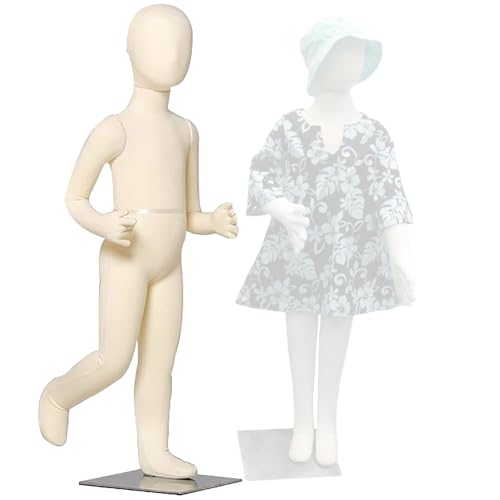 Schaufensterpuppe Kind Kinder Schaufensterpuppe Kind Kleid Form Flexibler Ganzkörper, Flexibel Nähen Kleinkind Schaufensterpuppe Torso 1-14 Jahre Alt Kleidungsstück Display Schaufensterpuppe(1 Year Ol