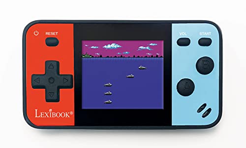 Lexibook, Cyber Arcade Pocket, Tragbare Handheld-Spielkonsole, 150 Spiele, 1,8“ LCD-Farbbildschirm, Gaming-Spielzeug für Kinder, blau / rot, JL1895