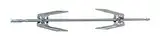 Melchioni 118340028 Family | Rotisserie Stab mit Gabeln, Luftfritteuse + Backofen-Zubehör Modell Vittoria, ideal für gleichmäßiges Garen und perfekte Knusprigkeit, Stahl