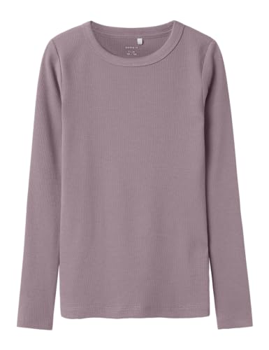 Name it kids Mädchen Nkfnakal Ls Noos Top, Elderberry, 122-128 EU