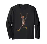 Lustiges Skelett Laufkostüm Langarmshirt