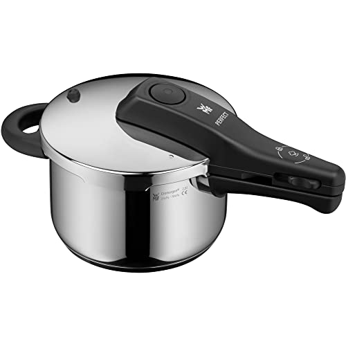 WMF Perfect One Pot Schnellkochtopf Induktion 2,5l, Dampfkochtopf, Cromargan Edelstahl poliert, 2 Kochstufen, Einhand-Kochstufenregler