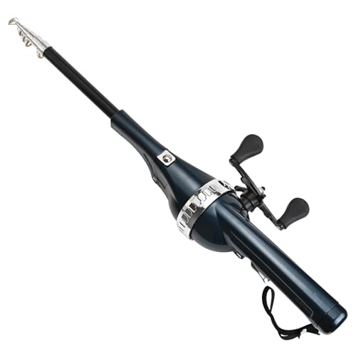 Faltenfischstange Teleskop Carbon Fasertasche Combo-Fischstange mit 80 m eingebauter Angellinie Ergonomisch ausziehbarer Griff tragbarer Pol